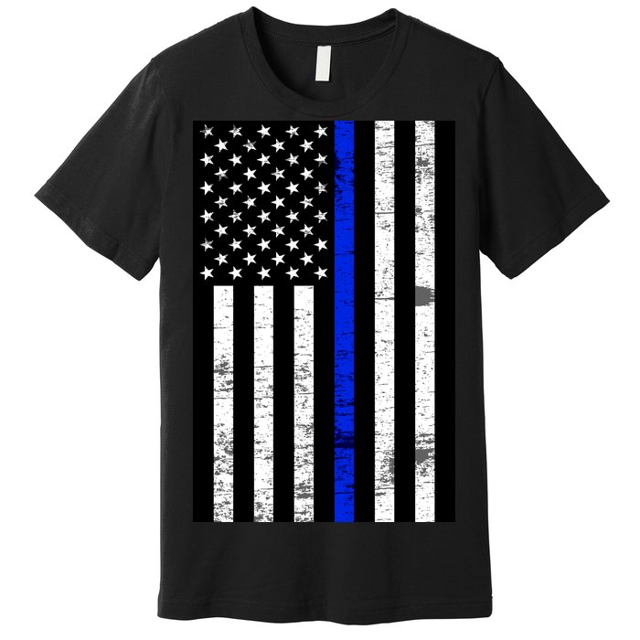 Thin Blue Line American Flag Premium T-Shirt