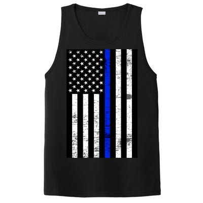 Thin Blue Line American Flag PosiCharge Competitor Tank