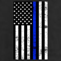 Thin Blue Line American Flag Trucker Hat