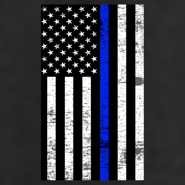 Thin Blue Line American Flag Trucker Hat