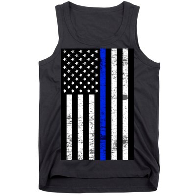 Thin Blue Line American Flag Tank Top