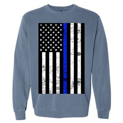 Thin Blue Line American Flag Garment-Dyed Sweatshirt