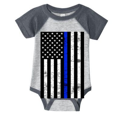 Thin Blue Line American Flag Infant Baby Jersey Bodysuit