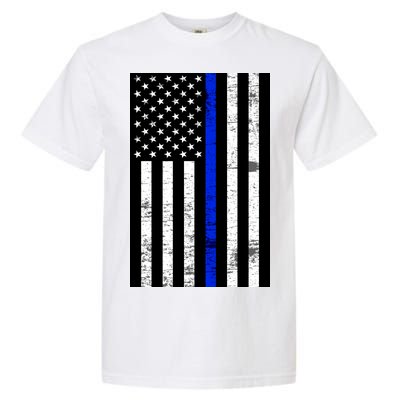 Thin Blue Line American Flag Garment-Dyed Heavyweight T-Shirt