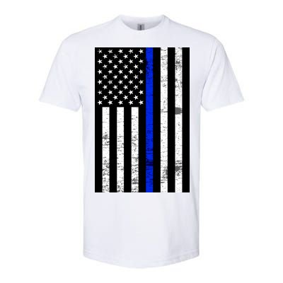 Thin Blue Line American Flag Softstyle® CVC T-Shirt