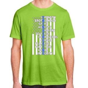 Thin Blue Line Blue Lives Us Flag Adult ChromaSoft Performance T-Shirt