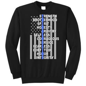 Thin Blue Line Blue Lives Us Flag Sweatshirt