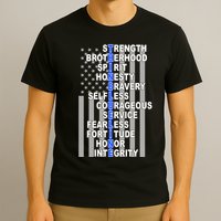 Thin Blue Line Blue Lives Us Flag T-Shirt