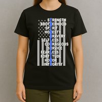 Thin Blue Line Blue Lives Us Flag T-Shirt
