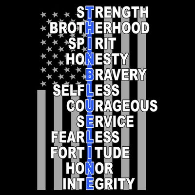 Thin Blue Line Blue Lives Us Flag T-Shirt
