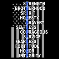 Thin Blue Line Blue Lives Us Flag T-Shirt