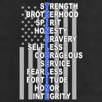 Thin Blue Line Blue Lives Us Flag Adult Drive Performance Visor