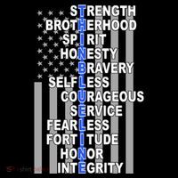 Thin Blue Line Blue Lives Us Flag Poster