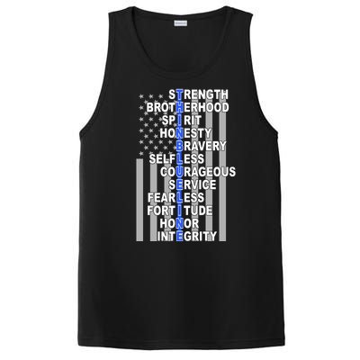 Thin Blue Line Blue Lives Us Flag PosiCharge Competitor Tank