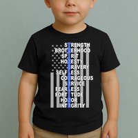 Thin Blue Line Blue Lives Us Flag Toddler T-Shirt