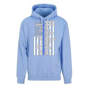 Thin Blue Line Blue Lives Us Flag Unisex Surf Hoodie