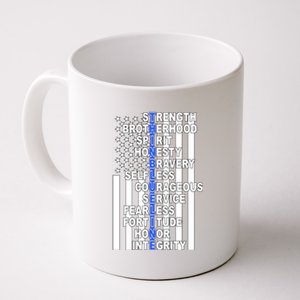 Thin Blue Line Blue Lives Us Flag Coffee Mug