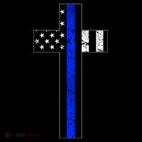 Thin Blue Line Cross Police Tall T-Shirt
