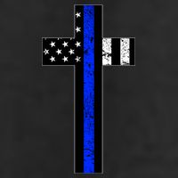 Thin Blue Line Cross Police 11oz C Handle Ceramic Mug