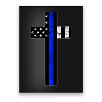Thin Blue Line Cross Police Poster
