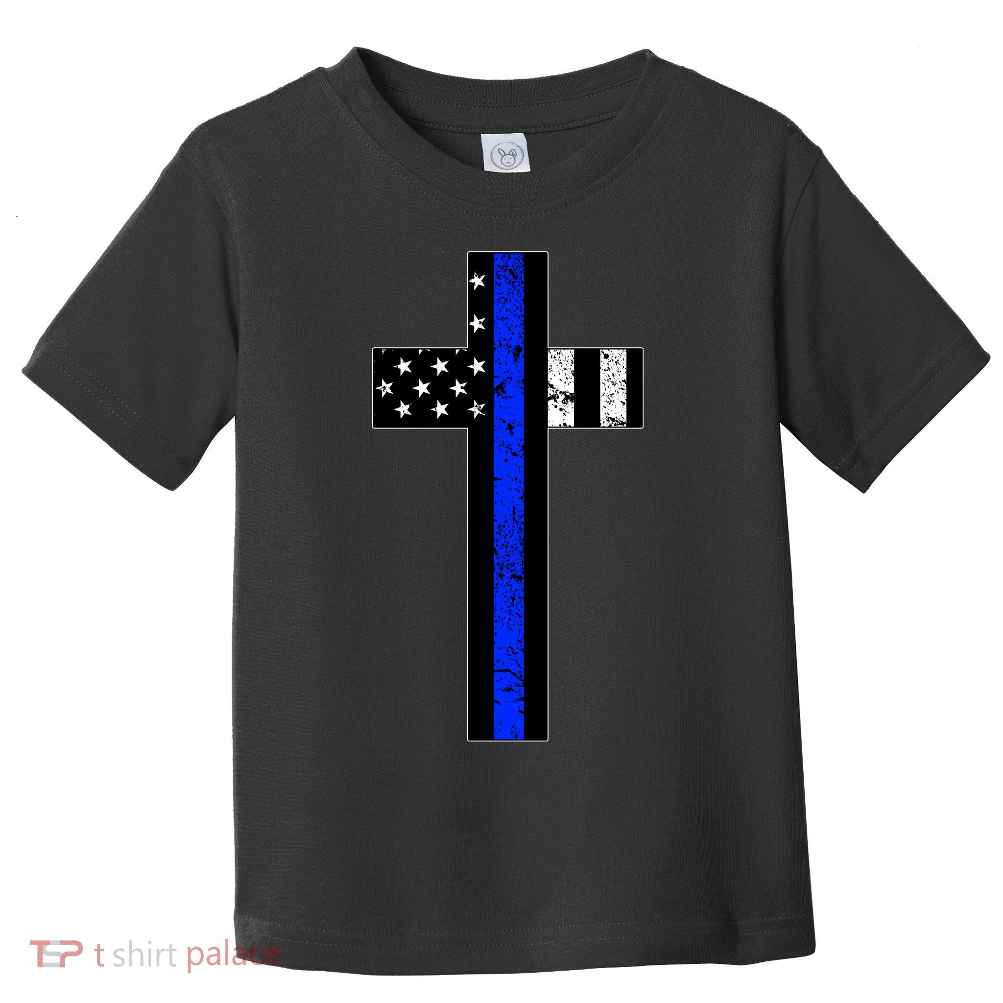 Thin Blue Line Cross Police Toddler T-Shirt