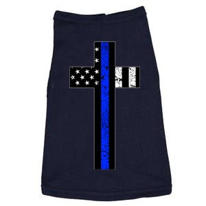 Thin Blue Line Cross Police Doggie Tank