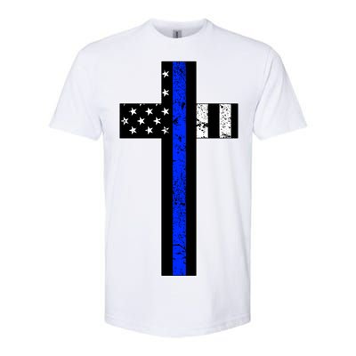 Thin Blue Line Cross Police Softstyle® CVC T-Shirt