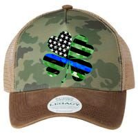 Thin Blue Line St Patrick's Day Irish Clover Legacy Tie Dye Trucker Hat