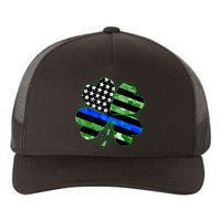 Thin Blue Line St Patrick's Day Irish Clover Yupoong Adult 5-Panel Trucker Hat