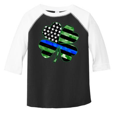 Thin Blue Line St Patrick's Day Irish Clover Toddler Fine Jersey T-Shirt