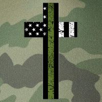 Thin Green Line Cross Military Legacy Tie Dye Trucker Hat