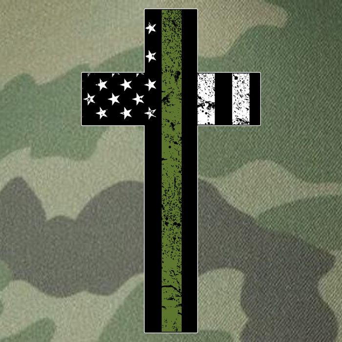 Thin Green Line Cross Military Legacy Tie Dye Trucker Hat