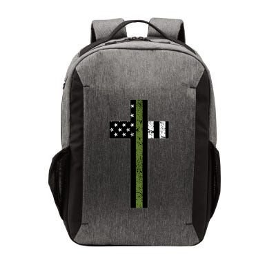 Thin Green Line Cross Military Vector Backpack