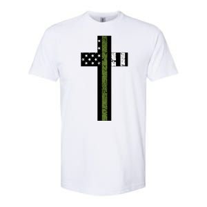 Thin Green Line Cross Military Softstyle CVC T-Shirt