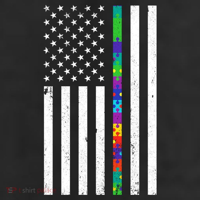 Thin Puzzle Line Autism Flag 11oz C Handle Ceramic Mug