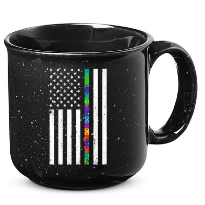Thin Puzzle Line Autism Flag 15oz Campfire Ceramic Mug
