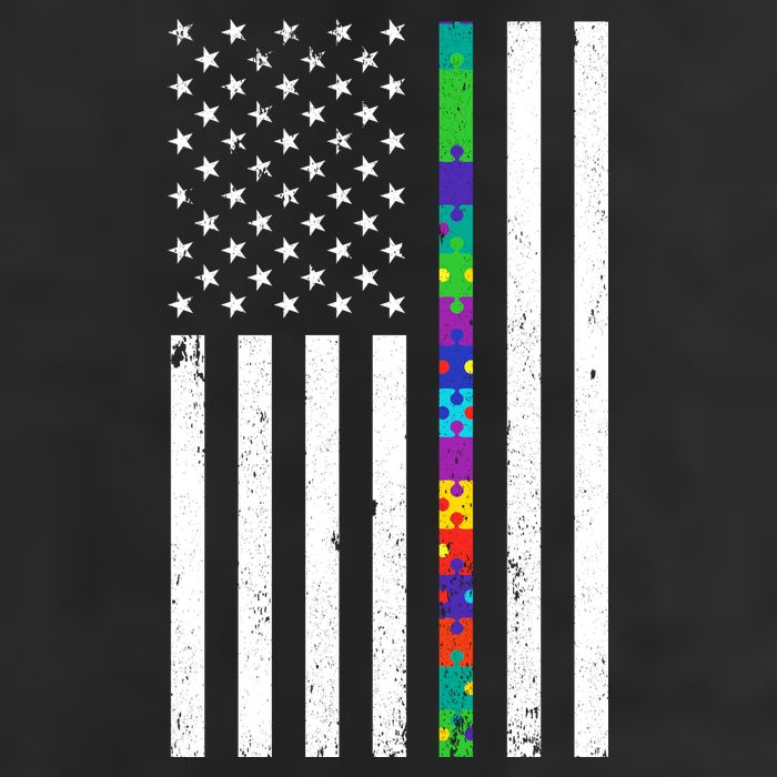 Thin Puzzle Line Autism Flag Tumbler