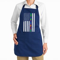 Thin Puzzle Line Autism Flag Apron