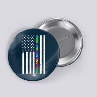 Thin Puzzle Line Autism Flag Button