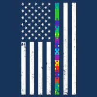 Thin Puzzle Line Autism Flag 16 in Basic Backpack
