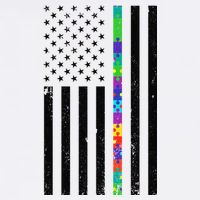 Thin Puzzle Line Autism Flag Garment-Dyed Sweatshirt