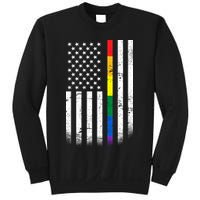 Thin Rainbow Line LGBT Gay Pride Flag Sweatshirt