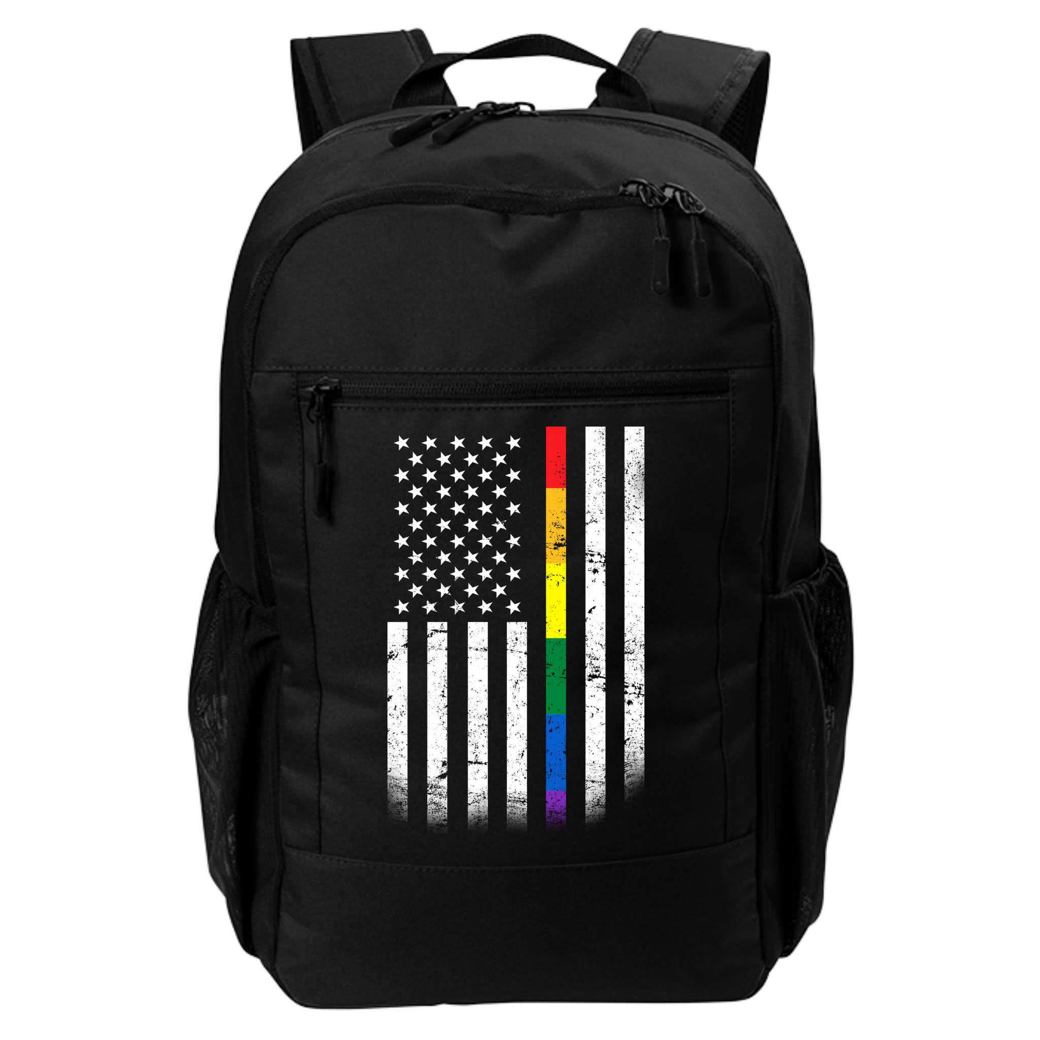 Thin Rainbow Line LGBT Gay Pride Flag Backpack