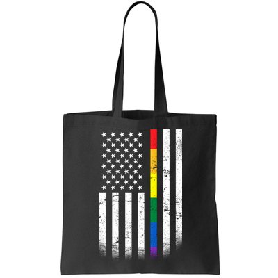 Thin Rainbow Line LGBT Gay Pride Flag Bag