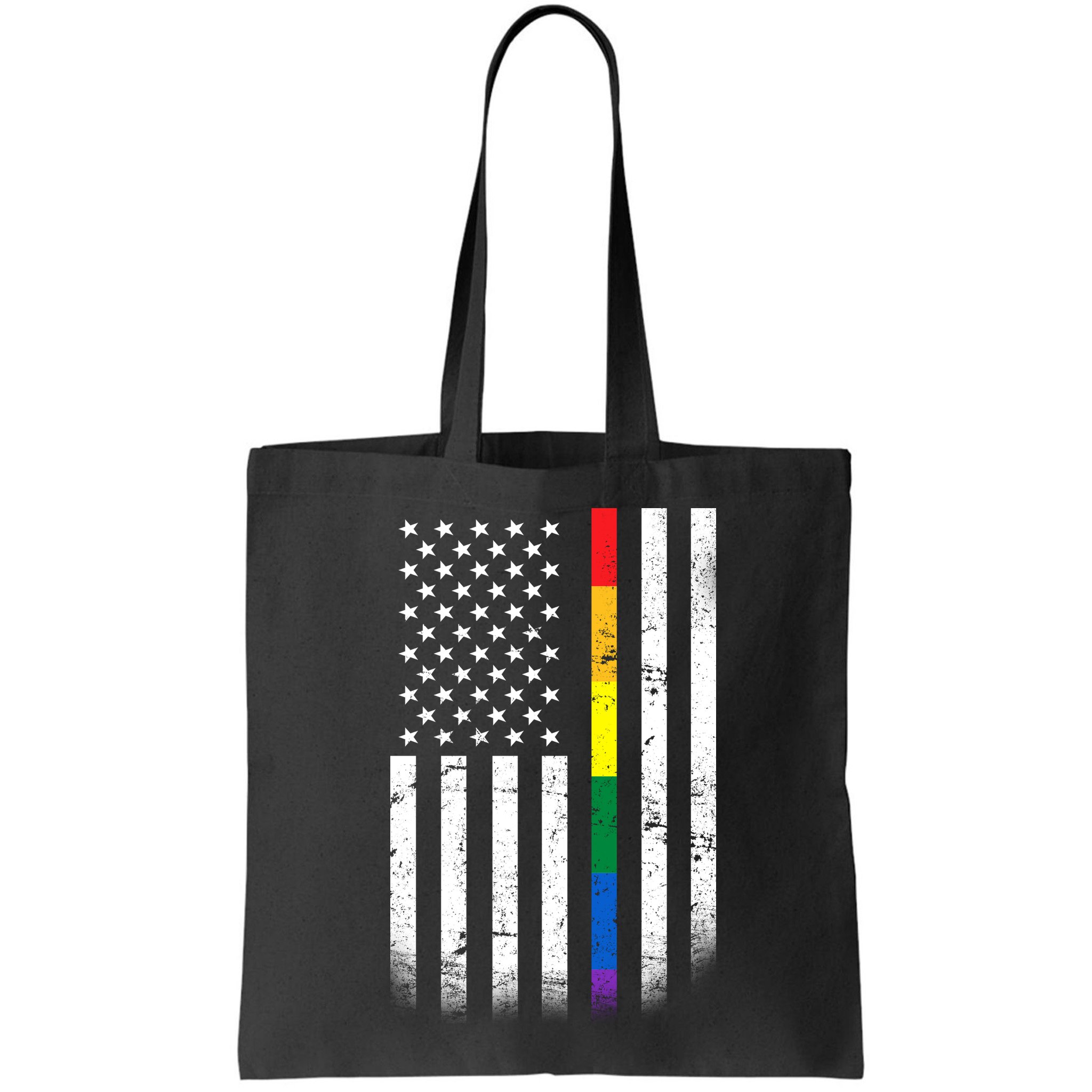 Thin Rainbow Line LGBT Gay Pride Flag Bag