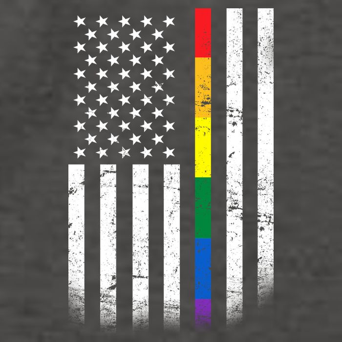 Thin Rainbow Line LGBT Gay Pride Flag Vector Backpack