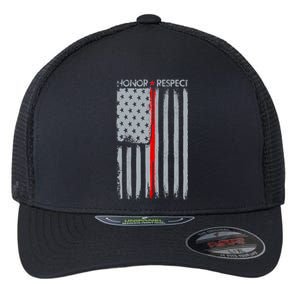 Thin Red Line American Flag Flexfit Unipanel Trucker Cap