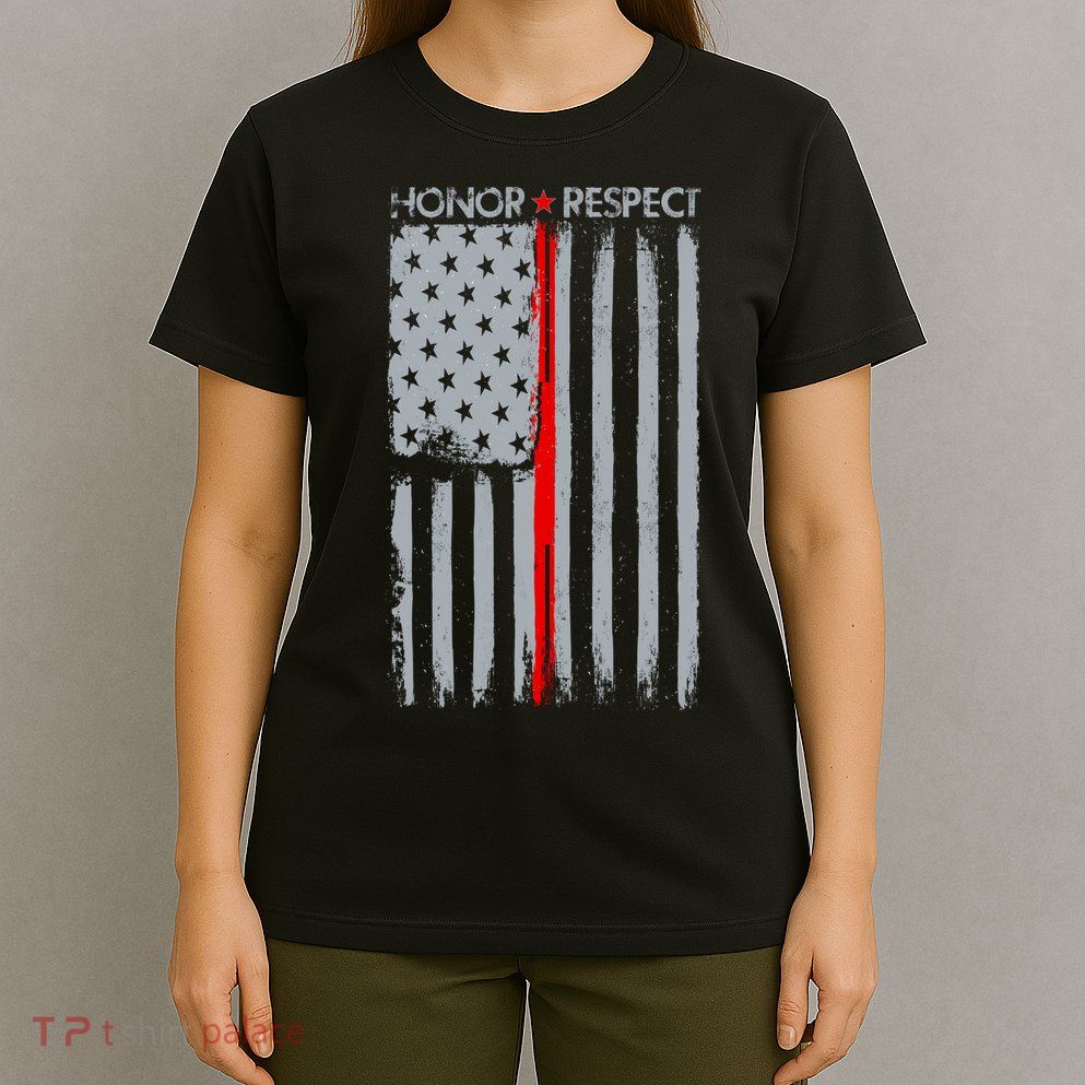 Thin Red Line American Flag T-Shirt