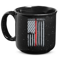 Thin Red Line American Flag 15oz Campfire Ceramic Mug
