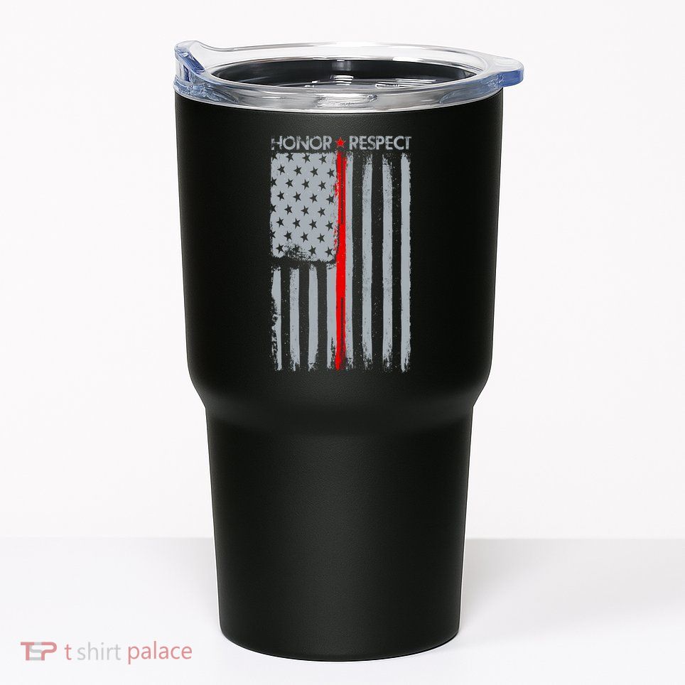 Thin Red Line American Flag Tumbler